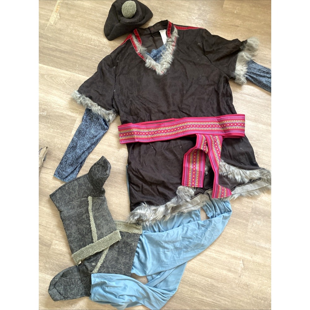 Men's Deluxe XXL 2XL Disney Frozen Kristoff Costume Halloween Adult Set GUC - Picture 3 of 7